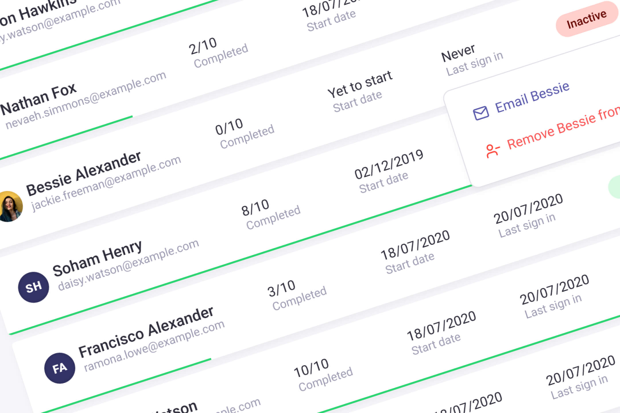 A close up of the Cloudtrainer user interface